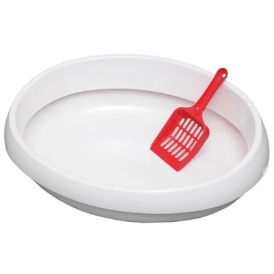 Imagen de Iris Ohyama Arenero gato con pala, Hasta 4kg, Blanco, Caixa de areia para gatos, Caja, Cat Litter Box, Cagadero, Caixa, WC, Fácil limpieza, Libre BPA, PNE 480