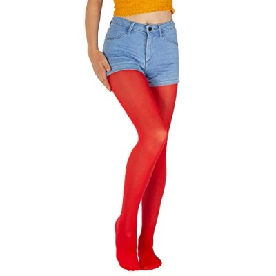Imagen de Giulia Leotardos para niña (microfibra, 40 deniers, talla 104 158, semitransparentes, colores) rojo (scarlet) 128 cm 134
