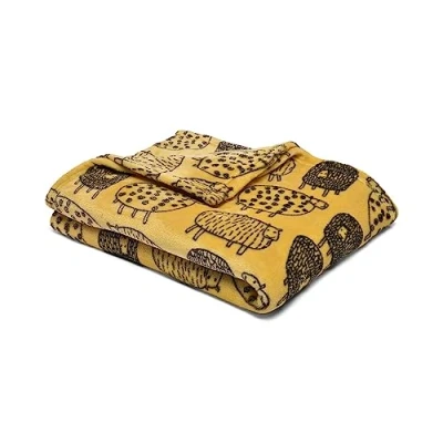 Imagen de Fusion Snug Dotty Sheep Manta de Forro Polar (120 x 150 cm), Color Ocre