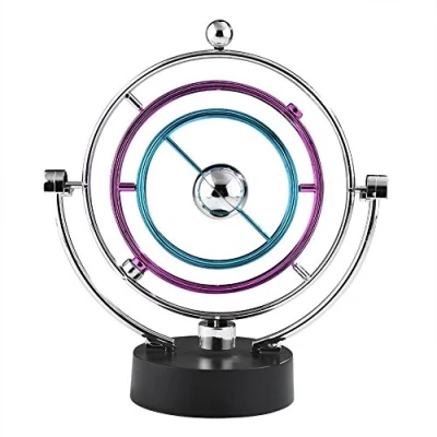 Imagen de Péndulo Newton Pendulo de Bola Equilibrio, Vía Láctea Kinetic Movement Swing Ball Wiggler Eléctrico Newtons Cradle Balance Toy Home Office Decoration