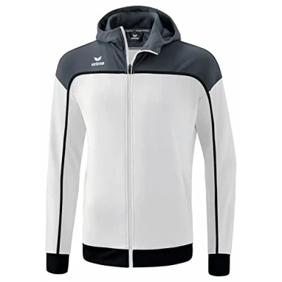 Imagen de erima Change by Chaqueta de Entrenamiento con Capucha, blanco/slate grey/negro, 2XL para Hombre
