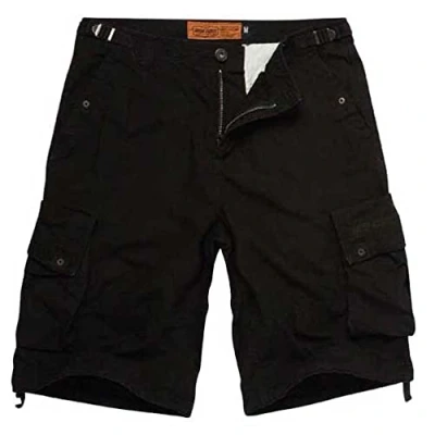 Imagen de West Coast Choppers Caine Ripstop Cargo Shorts Hombre Pantalones Cortos Negro XL 100% algodón Ancho