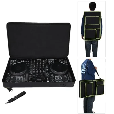 Imagen de Growalleter Funda de transporte para Pioneer DDJ FLX10/DDJ 1000SRT/DDJ 1000 DJ Controller compatible con controladores 74,5 x 42 11 cm, bolsa rígida viaje correa
