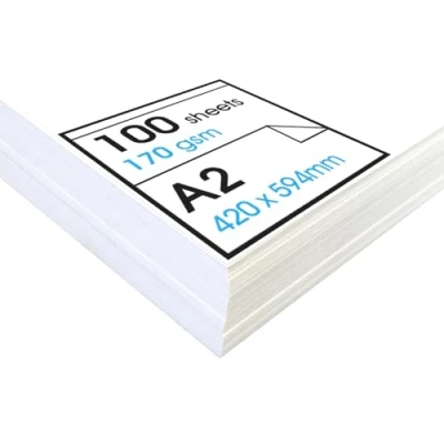 Imagen de Artway Studio Papel de Cartucho A2 para Dibujo Ideal Aplicaciones Arte en Seco 170gsm (100 Hojas)
