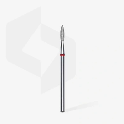 Imagen de STALEKS PRO DIAMANTE BIT Llama afilada (anillo rojo) I Juego de fresa uñas Kit lijado para lijadoras eléctricas Punta manicura y pedicura adaptativas (FA11R021/8)