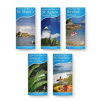 Imagen de Scilly Pocket Map Collection: St Mary&#039;s, Agnes, Bryher, Tresco, Martin&#039;s