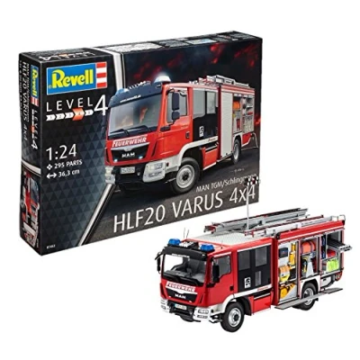 Imagen de Revell Truck Maqueta Man TGM/Schlingmann HLF 20 VARUS 4x4, de extinción Incendios, Kit Modello, Escala 1:24 (07452), Multicolor, 36,3 cm Largo