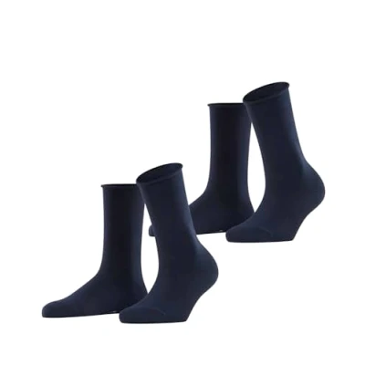Imagen de ESPRIT Basic Pure 2 Pack W SO algodón unicolor pares, Calcetines Mujer, Azul (Marine 6120), 35 38