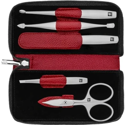 Imagen de Zwilling TWINOX Estuche de manicura 5 piezas, color rojo