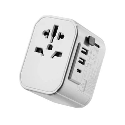 Imagen de Ewent Adaptador Enchufe Universal, Universal Viaje con 2 USB y 1 C, de para USA, UK, Irland, Austuralia, Cargador Más 224 Países, Travel Plugs