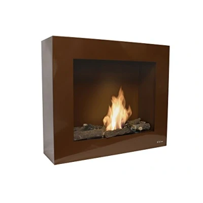 Imagen de Chimenea de etanol para Suelo o Pared Color marrón con regulador Llama BESTBIO M Purline
