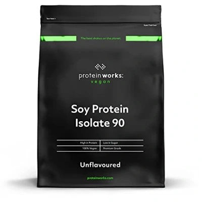 Imagen de THE PROTEIN WORKS Aislado De Proteína Soja En Polvo % A Base Plantas Bajo Grasa Sin Azúcar Añadido Gluten 1kg, Sabor