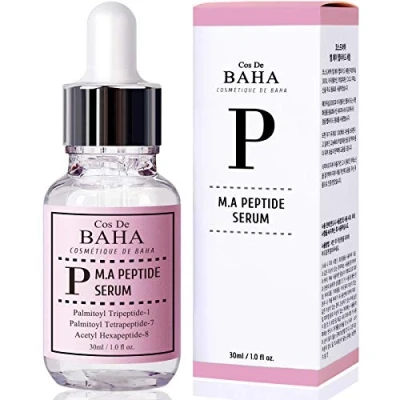 Imagen de Organic Péptido Serum por CosDeBAHA, Matrixyl3000 Argireline con hialurónico,Anti envejecimientoy anti arrugascrema hidratante facial para detectar signos de envejecimiento, 30ml