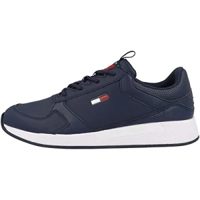 Imagen de Tommy Jeans Hombre Runner Sneaker Flexi Zapatillas de deporte, Azul (Twilight Navy), 46 EU