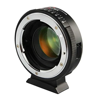Imagen de Viltrox NF M43X Adaptador de Montura Objetivo Reductor Velocidad 0,71x Compatible con Nikon G D a Cámara sin Espejo M4/3 GH5 GH4 GF9 GX85 E M5 M10 PL3 Pen F BMPCC