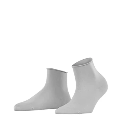 Imagen de FALKE Cotton Touch W Sso algodón lisos 1 par, Calcetines Mujer, Gris Silver 3290, 35 38