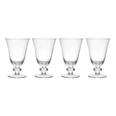 Imagen de Mikasa Salerno Copas de Vino Cristal, 260ml, Juego 4 Finas Transparentes sin Plomo con Pie Corto y Borde Ancho Aptas para Lavavajillas