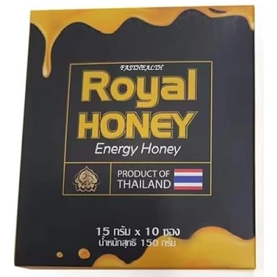 Imagen de MIEL AFRODISAC HOMBRE REYAL HONEY Afrodisíaco 100% NATURAL GINSENG FÓRMULA INTENSA EFICIENTE 10 BOLSAS