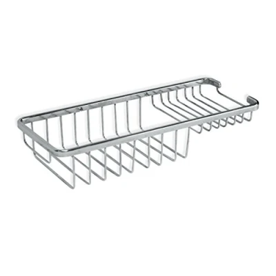 Imagen de Tatay Cestillo Rectangular Krom, Doble Nivel, diseño Funcional, Fabricado en latón Cromado y Acero INOX.