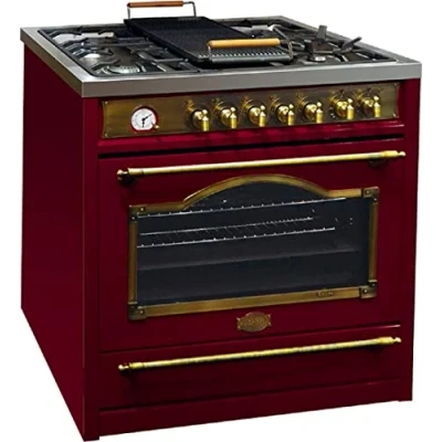 Imagen de Kaiser Cocina HGE 93555 RotEm/5, eléctrica de gas retro 90 cm Range Coocker