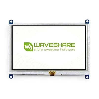 Imagen de Waveshare 5 Inch Resistive Touch Screen LCD(B) 800 * 480 High Resolution HDMI USB Interface for Raspberry Pi 4/3 Model B/3B+/BB Black/Banana Work as Computer Monitor Windows 10/8.1/8/7