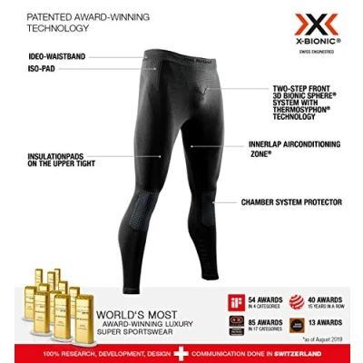 Imagen de X Bionic Energizer 4.0 Pants 3/4 Men, Capa de Base Pantalones Funcionales, Hombre, Opal Black/Arctic White, XL