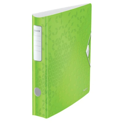 Imagen de Leitz Active Archivador de Palanca A4, Lomo Curvado 65mm Ancho, Cierre Elástico, Polyfoam Ligero, Gama WOW, Verde, 11070154