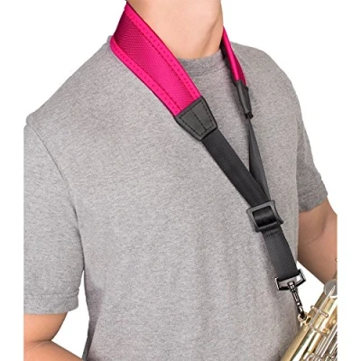 Imagen de ProTec NLS310HP Correa para saxofón, 55,88 cm, color rosa