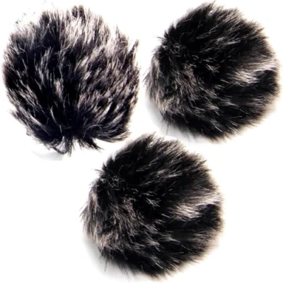 Imagen de Nicama (2 Unidades) Furry Outdoor Lavalier Micrófono Parabrisas Muff para de Solapa