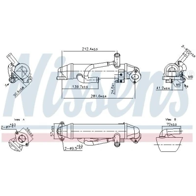 Imagen de NISSENS 989456 Enfriador EGR sin bypass de depresión