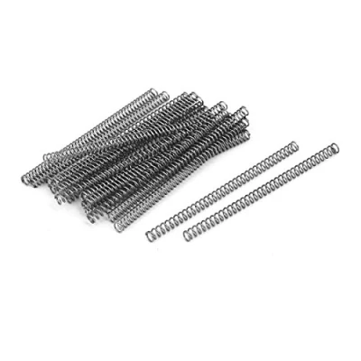 Imagen de sourcing map 0,4mm x 3mm 50mm 304 Inoxidable Acero Compresión Resorte Plateado Tono 20Uds