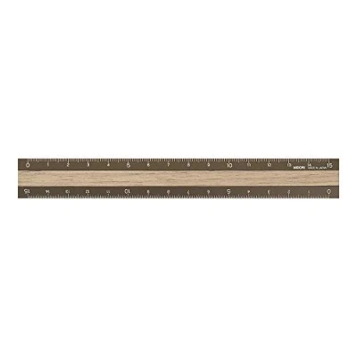 Imagen de Regla 15 cm, madera marrón