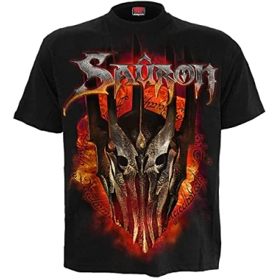 Imagen de El Señor de los Anillos Sauron Hombre Camiseta Negro L 100% algodón Regular