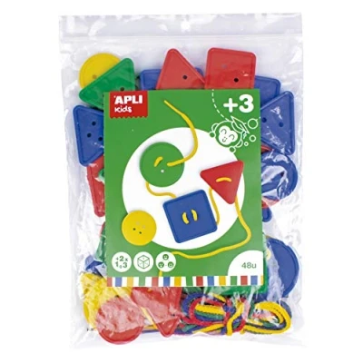 Imagen de APLI Kids 17492 Botones ensartables 48 u. Actividad educativa