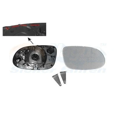 Imagen de VAN WEZEL 3014838 Cristal de Espejo derecha MERCEDES BENZ: Clase A, SLK