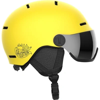 Imagen de Salomon Orka Visor Casco de Esquí con Visera Para Niños, Snowboard Protección, Comodidad óptima, Estilo deportivo tus Aventuras Nieve, Amarillo, Small 49 53
