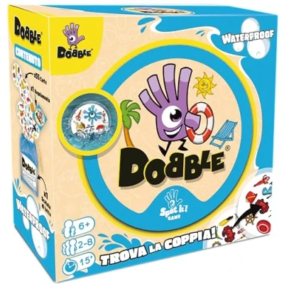 Imagen de Asmodee Doble: Waterproof Divertido Juego de Mesa para Toda la Familia, 2 5 Jugadores, 4+ Años, Edición en Italiano
