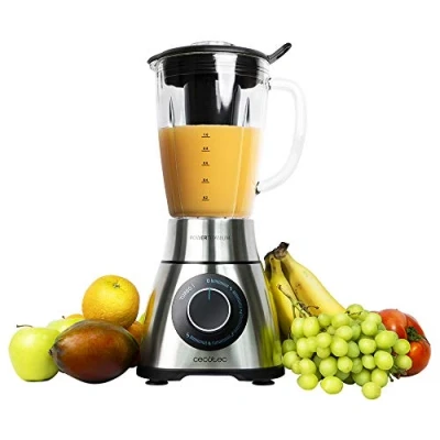 Imagen de Batidora de vaso Cecotec Power Black Titanium 2000MAX PerfectMix, 1300 W, Recubrimiento titanio, 1.8 l, Inox