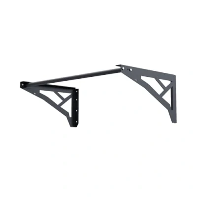 Imagen de QLS Barra de dominadas profesional 110 cm, capacidad carga 200 kg, montaje en pared, acero