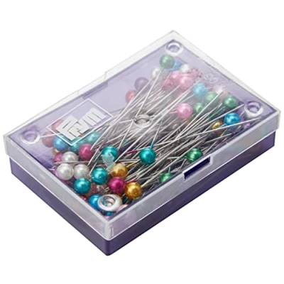 Imagen de Prym Head Pins, Cabeza de plástico, Perla, Acero, Multicolor, Talla única