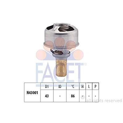 Imagen de FACET 7.8247 Termostato, refrigerante 86C 43mm Made in Italy OE Equivalent sin junta RENAULT: 4 Familiar, 21 Berlina, Super 5 Hatchback