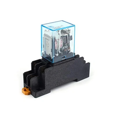 Imagen de Relé de potencia bobina con base enchufe AC 220V 10A DPDT LY2NJ HH62P HHC68A 2Z, para control remoto, comunicación, sistema automático, equipos electrónicos, etc.