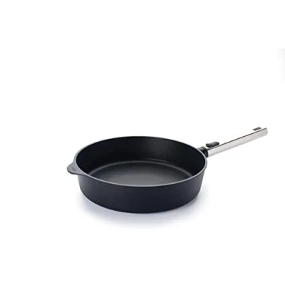 Imagen de Woll Diamond Logic XR Pro Sartén alta (28 cm de diámetro, 7 alto, con mango acero inoxidable extraíble, apta para todo tipo cocinas, aluminio fundido, revestimiento antiadherente,