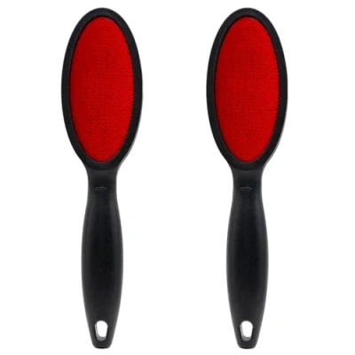 Imagen de 2 cepillos para pelusas, cepillo de terciopelo doble cara quitar el pelo, pelusas terciopelo, reutilizable ropa, sofás