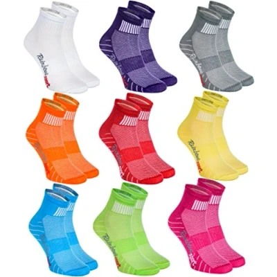 Imagen de Rainbow Socks Hombre Mujer Calcetines Deporte Colores de Algodón 9 Pares Multicolor Talla 36 38