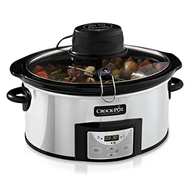 Imagen de Crockpot AutoStir Olla de Cocción Lenta Digital para Todo Tipo Recetas 5,7 L (6 raciones) 240 W Acero Inoxidable {CSC012X]