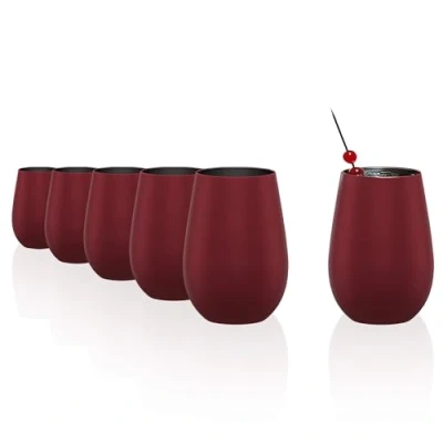 Imagen de Stölzle Lausitz Elements vasos de 465 ml, juego 6 unidades, cóctel, aptos para lavavajillas con alta resistencia a los golpes, universales como agua, zumo, rojo y