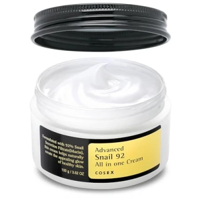 Imagen de COSRX Advanced Snail 92 All in One Cream, 100g, Anti Manchas y Antiarrugas, Crema Hidratante de Dia Noche