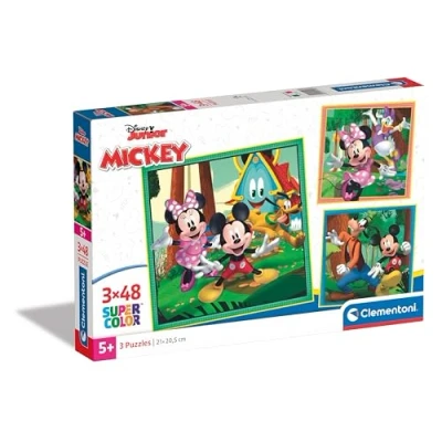 Imagen de Clementoni 25298 Supercolor Puzzle 3x48 Piezas, Disney Mickey and Friends, 3 Puzzles Infantiles De 48 Piezas Cada Uno A Partir 5 Años