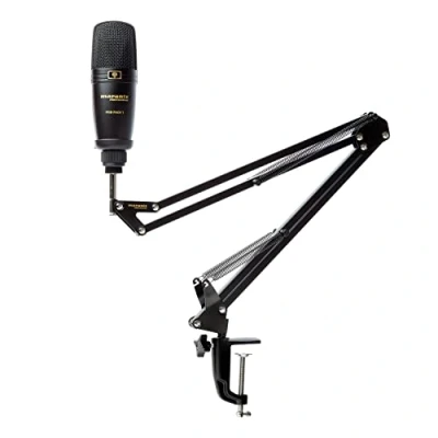 Imagen de Marantz Professional Umpire Micrófono USB para PC o Mac, grabar, emitir pódcasts, streaming y juegos, con soporte de sobremesa, filtro antipop amortiguador